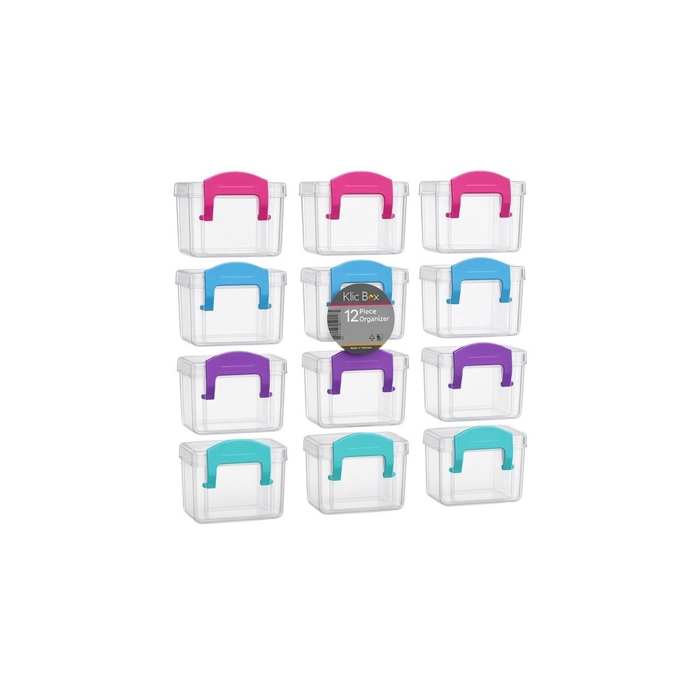 Klic Box Storage Organizer Unisex OS Clear 12 Piece Nano Set With Lids